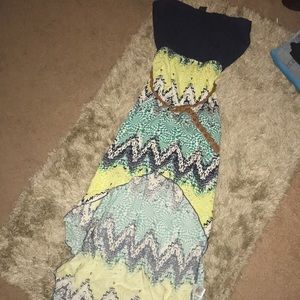 Asymmetrical Strapless Dress